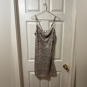 Cowl Neck Satin Slip Dress